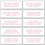 10 Party mit individueller Gastadresse Hochzeit Aufkleber<br><div class="desc">10 Individuelle Gästername Adresse Party Wedding Viva Magenta Script Stickers bietet 10 Aufkleber mit Ihrem individuellen Gastnamen und Adresse auf jedem Aufkleber in viva magenta auf einem weißen Hintergrund. Auch ideal für Weihnachts- und Feiertagskarten, Party Einladungen, Dankeschön-Karten und Büropost. Bearbeiten Sie den Text einfach in den dafür vorgesehenen Textfeldern. Evco...</div>