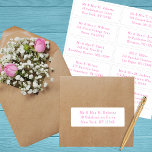 10 Party mit individueller Gastadresse Hochzeit Aufkleber<br><div class="desc">10 Die 10 individuellen Guest Name Address Party Wedding Hot Pink Script Stickers verfügen über 10 Aufkleber mit Ihrem individuellen Gastnamen und Ihrer persönlichen Adresse auf jedem Aufkleber in heiß rosa auf weißem Hintergrund. Auch ideal für Weihnachts- und Feiertagskarten, Party Einladungen, Dankeschön-Karten und Büropost. Bearbeiten Sie den Text einfach in...</div>