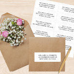 10 Party mit individueller Gastadresse Hochzeit Aufkleber<br><div class="desc">10 Party für die persönliche Gästenadresse Wedding Black Script Stickers enthält 10 Aufkleber mit Ihrem individuellen Gästennamen und Ihrer persönlichen Adresse auf jedem Aufkleber in schwarz auf einem klaren Hintergrund. Auch ideal für Weihnachts- und Feiertagskarten, Party Einladungen, Dankeschön-Karten und Büropost. Bearbeiten Sie den Text einfach in den dafür vorgesehenen Textfeldern....</div>