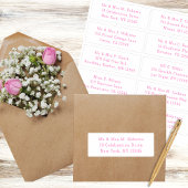 10 Party mit individueller Gastadresse Hochzeit Aufkleber