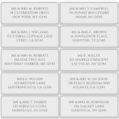 10 Party mit individueller Gastadresse Hochzeit Aufkleber (Vorderseite)