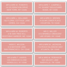 10 Party mit individueller Gastadresse Hochzeit Aufkleber