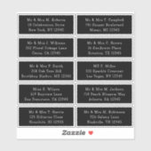 10 Party mit individueller Gastadresse Hochzeit Aufkleber (Blatt)