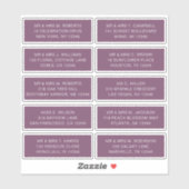 10 Party mit individueller Gastadresse Hochzeit Aufkleber (Blatt)