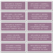 10 Party mit individueller Gastadresse Hochzeit Aufkleber (Vorderseite)