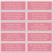 10 Party mit individueller Gastadresse Hochzeit Aufkleber (Vorderseite)