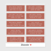 10 Party mit individueller Gastadresse Hochzeit Aufkleber (Blatt)