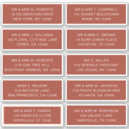 10 Party mit individueller Gastadresse Hochzeit Aufkleber