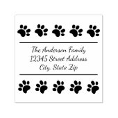 10 Paw Prints - Selbstfarbige Briefmarke auf Platz Permastempel (Design)