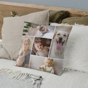 10 personalisierte Fotocollagen-Vorlage Kissen