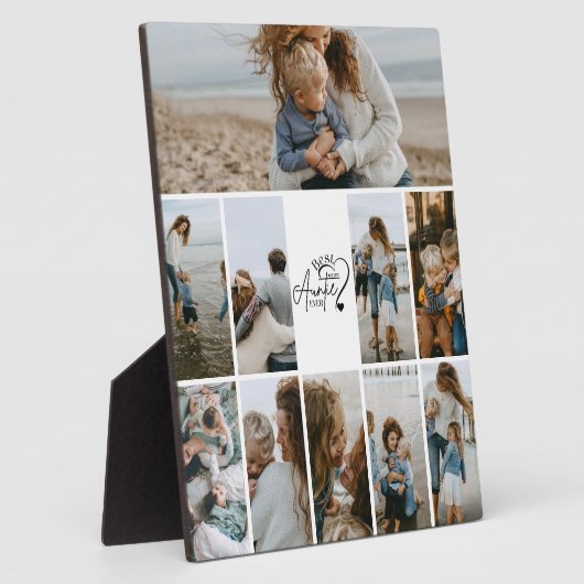 10 Personalized Best Aunt Photo Collage Fotoplatte (Seite)