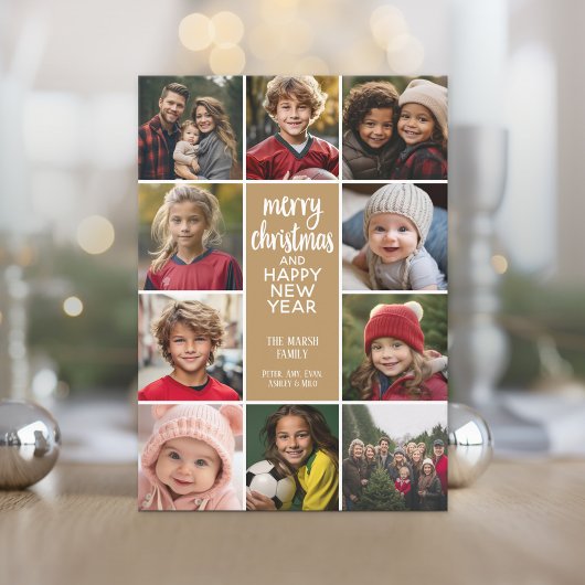 10 Photo Border - Merry Christmas HNY Simple Feiertagskarte