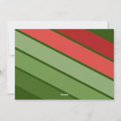 10 Photo Collage - Merry Christmas Retro Stripes Feiertagskarte (Rückseite)