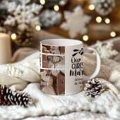 10 Photo Minimialist Our First Christmas Married Zweifarbige Tasse