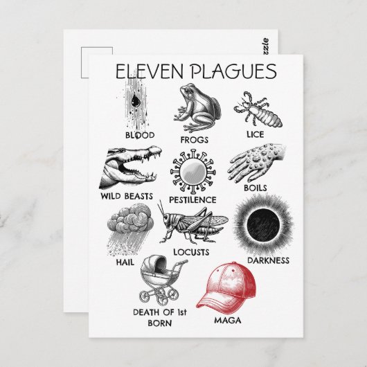 10 Plagues-Spaß Postkarte (Vorne/Hinten)