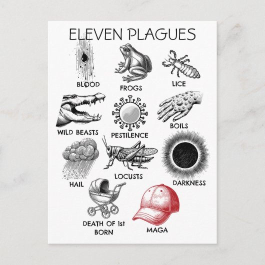 10 Plagues-Spaß Postkarte (Vorderseite)