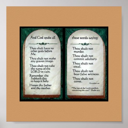 10 Plakat "Gebote" (Vorne)