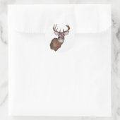 10 Point Buck Runder Aufkleber (Tasche)