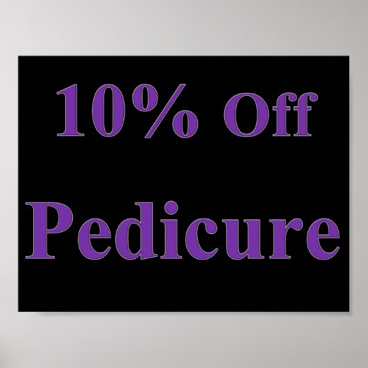 10 % Preisnachlass für Pediküre Poster (Vorne)