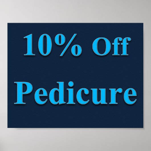 10 % Preisnachlass für Pediküre Poster (Vorne)