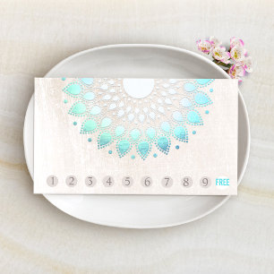 10 Punch Customer Loyalty Turquoise Lotus Treuekarte