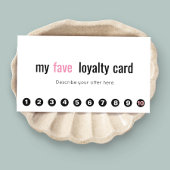 10 Punch Pink Beauty Salon Kundenbindungskarte 2 Treuekarte