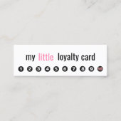 10 Punch Pink Beauty Salon Kundenkarte Treuekarte (Vorderseite)