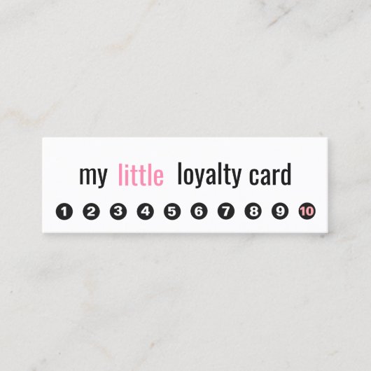 10 Punch Pink Beauty Salon Kundenkarte Treuekarte (Vorderseite)