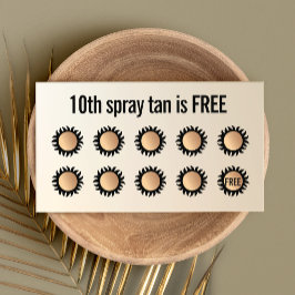 10 Punch Spray Tan Besuchen Sie die Kundenloyalty Treuekarte