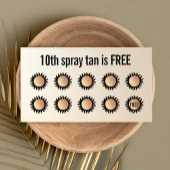 10 Punch Spray Tan Besuchen Sie die Kundenloyalty Treuekarte