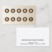 10 Punch Spray Tan Besuchen Sie die Kundenloyalty Treuekarte (Vorne/Hinten)