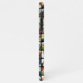 10 quadratische Foto-Gittervorlage gerundeter schw iPhone Hülle (Linke Seite)