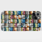 10 quadratische Foto-Gittervorlage gerundeter schw iPhone Hülle (Rückseite (Horizontal))