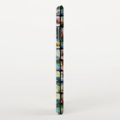 10 quadratische Foto-Gittervorlage gerundeter schw iPhone Hülle (Rechte Seite)