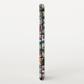 10 quadratische Foto-Gittervorlage gerundeter schw iPhone Hülle (Linke Seite)