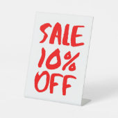 10% Rabatt auf das Handelsschild, Tabletop-Beschri Sockelschild (Vorderseite)