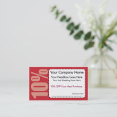 10 % Rabatt auf den Coupon (Stehend Vorderseite)