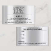 10% Rabatt für den nächsten Termin Logo Dankeschön (Vorne/Hinten)