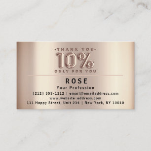 10% Rabatt Logos Dank Rose US-amerikanische Flagge Terminkarte