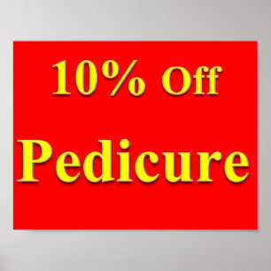 10% Rabatt Pediküre Poster Matt