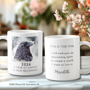 10. Rabe 2026 Jahr des Wandels Mächtige Absicht Kaffeetasse
