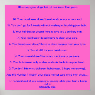 10 reasons your dogs' haircut cost more than yo... poster