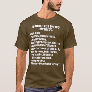 10 Regeln Verabredete Mein Nichte überschützender  T-Shirt