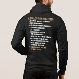 10 Regeln zum Thema "Daten". Vater. Lustig Hoodie
