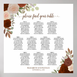 10 Rose in Rost-Orange für Hochzeiten Poster