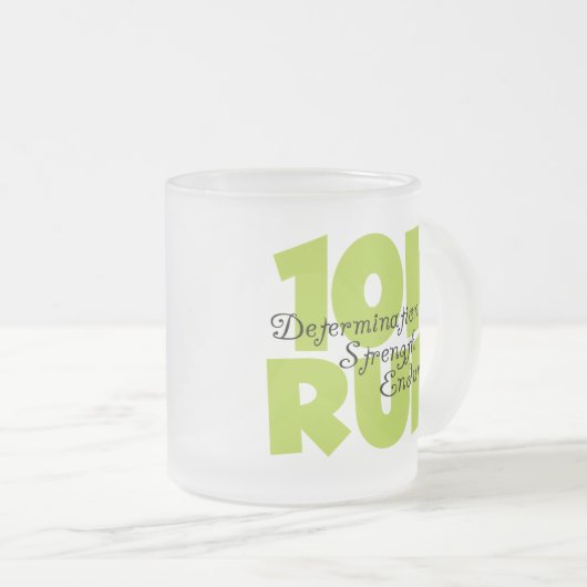 10 Run Spring Green Mattglastasse (VorderseiteRechts)