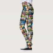 10 Rundered Foto Grid Template Square Schwarzer Ra Leggings (Links)