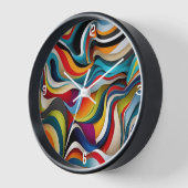 10" Rundschalenuhr mit Naturholzrahmen Uhr (Winkel)