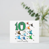10 Schnüre springen Postkarte (Stehend Vorderseite)