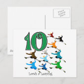 10 Schnüre springen Postkarte (Vorne/Hinten)